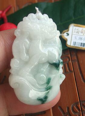 71057缅甸玉 天然A货翡翠玉 生肖羊吊坠牌 实物拍图 玉琳阁珠宝