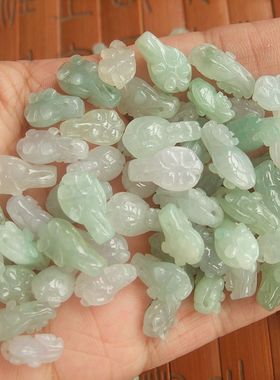 保真中大号 小龙头20485龟龙龟吊坠实拍图缅甸玉天然A货翡翠玉N20