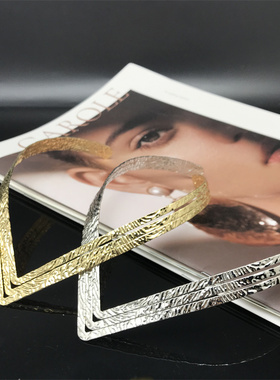 choker金电镀V型项圈锁骨链欧美