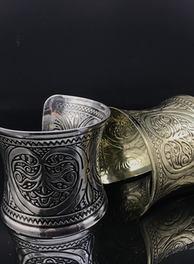 复古男女通用金属电镀欧美夸张宽