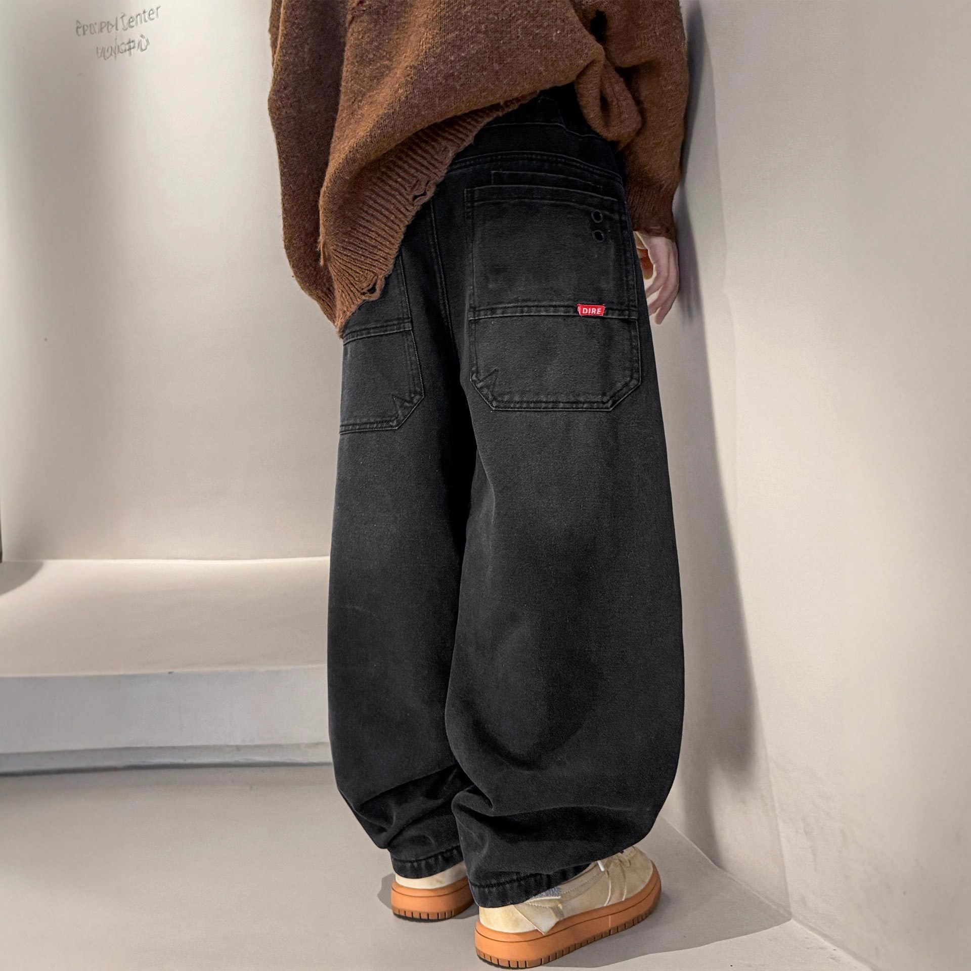 男童加绒牛仔裤秋冬款2025新款儿童冬季一体绒加厚裤子大男孩冬装