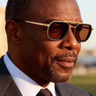 欧美风帅气复古方形太阳眼镜男款 墨镜户外防晒遮阳镜 金属朋克男士