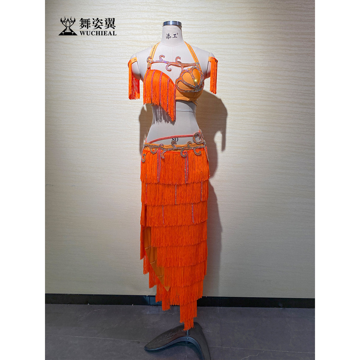 舞姿翼肚皮舞表演演出服女2025新款套装练功服东方舞舞蹈湖蓝216