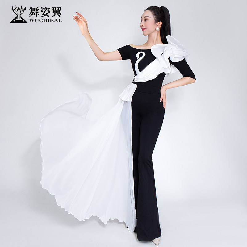 舞姿翼修身形体衣礼仪服2025新款训练走舞蹈演出服练功服舞蹈1315