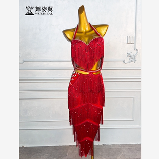 舞姿翼2025新款肚皮舞演出服东方舞舞蹈练功服套装鼓舞短裙女126