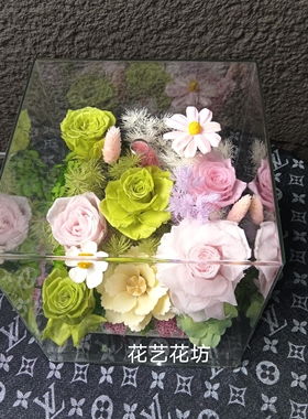 saytoo永生花玫瑰的故事高级感花束情人节礼物送女友老婆生日礼物