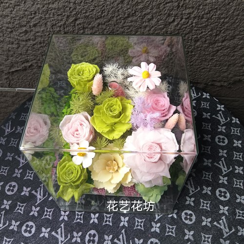saytoo永生花玫瑰的故事高级感花束情人节礼物送女友老婆生日礼物
