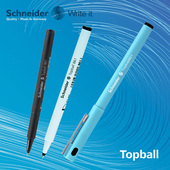 德国Schneider施耐德进口861学生写字办公书写考试走珠笔签字笔黑