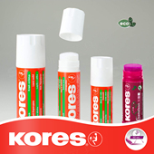 KORES高乐士欧洲速干高粘度环保变色固体胶棒学生办公手工无毒z