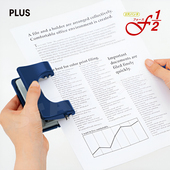 日本PLUS普乐士便携手持打孔器双孔16页可调金属活页本打孔装 订机