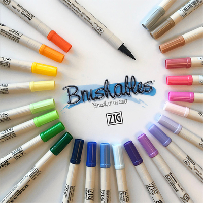 日本吴竹双头彩色软笔