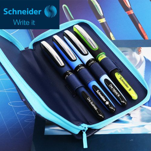 Schneider施耐德one星际水笔套装送礼礼盒办公会议中性笔顺滑套盒