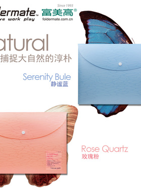 Foldermate富美高A4纽扣文件袋.时尚鸟巢纹 按扣试卷资料收纳袋