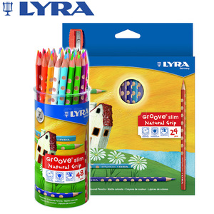 包邮 德国LYRA艺雅Groove 12/24/36色洞洞彩铅三角彩色铅笔
