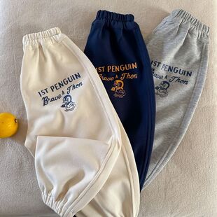 古德家2026春款针织童裤男女童裤子儿童工装裤