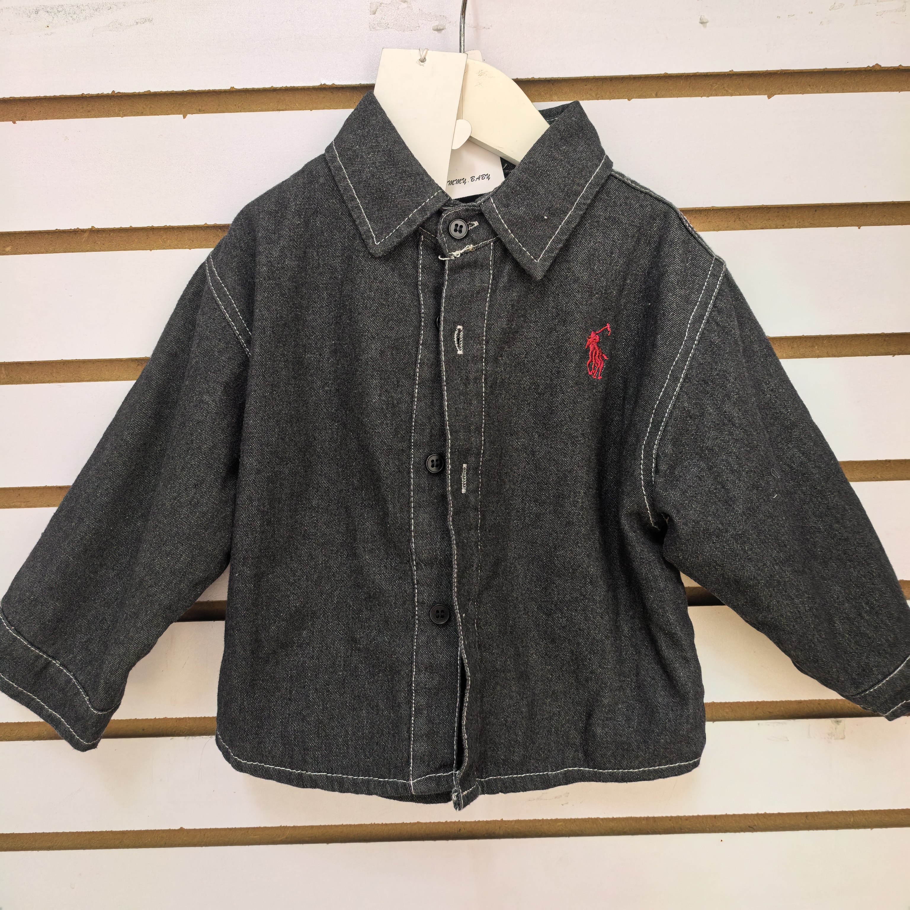 儿童衬衫2026冬款加绒新品男童女童牛仔衬衣宝宝衬衫外套童装