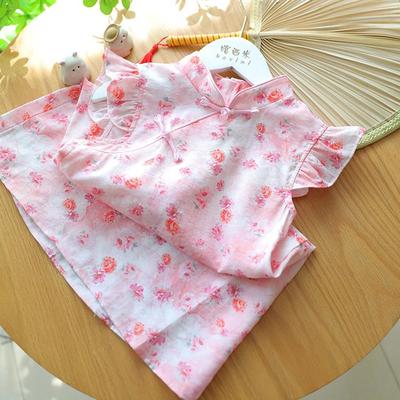 女童连衣裙夏装新款旗袍中国风