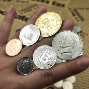 守护币怪盗基德抖音同款 手指转硬币25mm币30mm 决策币幸运币半美元