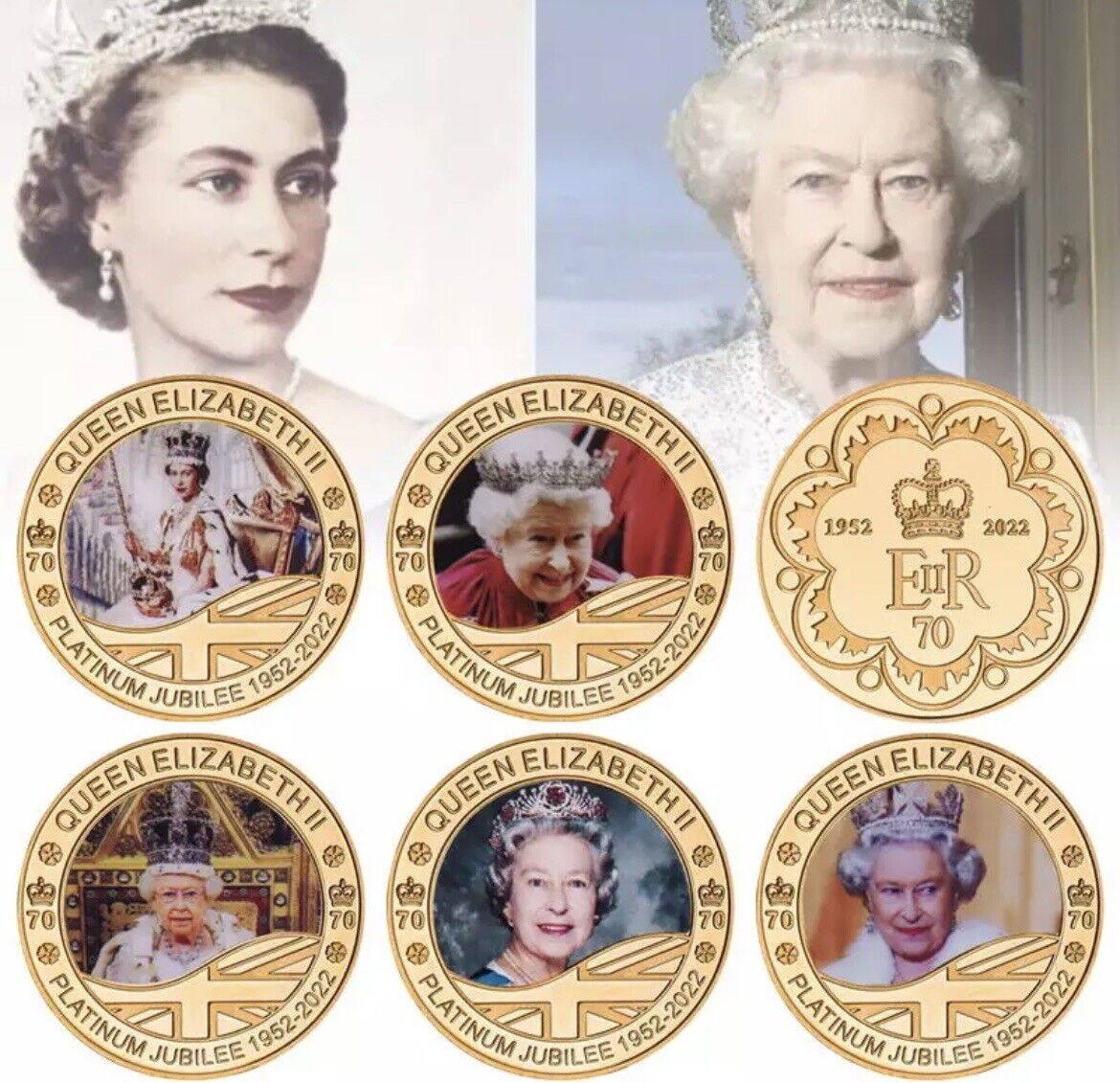 英国女王纪念币英联邦女皇硬币纪念品伊丽莎白二世收藏币铂禧外币