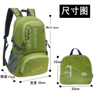 出差旅游日常可折叠超轻双肩皮肤包轻便背包行山包防水男女款度假