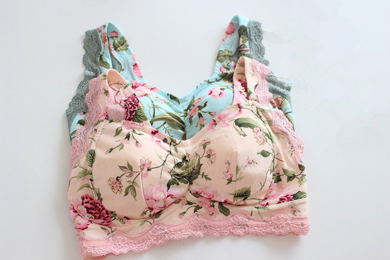 品牌无钢圈健康养护内衣6054新款舒适蕾丝聚拢运动睡眠文胸有大码