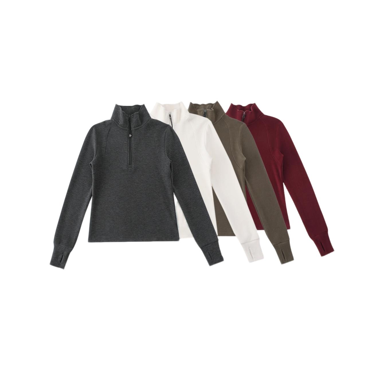 双面德绒软糯加厚立领打底T恤