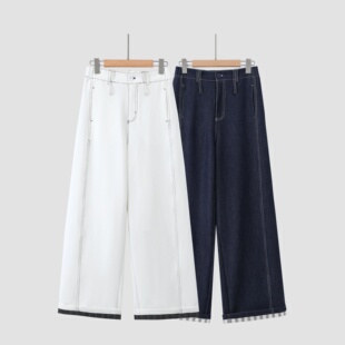 6170 春秋季 卷边阔腿裤 率性丹宁 和3053可配一套 新款