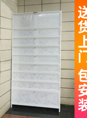 包安装加厚阳台铝合金鞋柜防水防晒简约户外阳台经济门口鞋柜室外