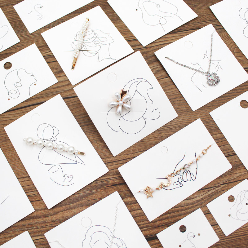 首饰卡纸 耳钉耳环耳饰卡纸 手链卡片 项链卡纸 发夹卡纸