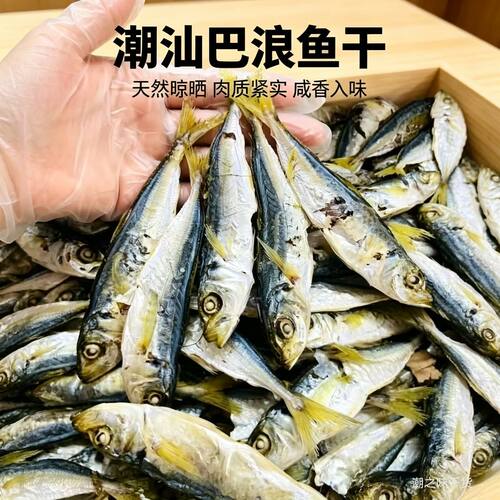 潮汕黄尾本港野生巴浪鱼干即食全熟鱼下饭菜配粥海鲜干货源头直供