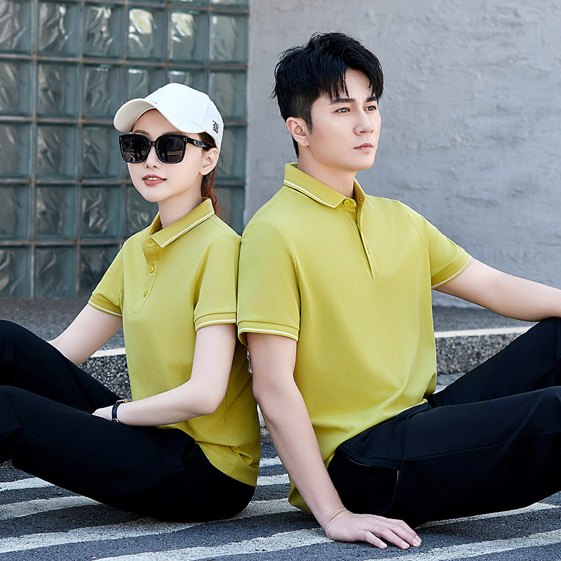 新款妈妈爸爸情侣短袖polo衫男女同款翻领夏季运动T恤上衣运动服