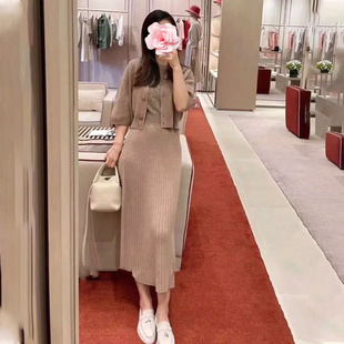 老钱风 不退不换 24新款 特惠239 高腰A摆羊毛针织半身裙 原439