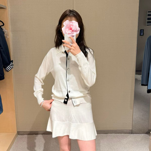 26新款 不退不换 原469 特惠289 香奶奶老钱风撞色镶边薄针织开衫