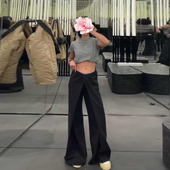 对折高腰直筒牛仔裤 不退不换 26新款 解构裁剪 原469 特惠259