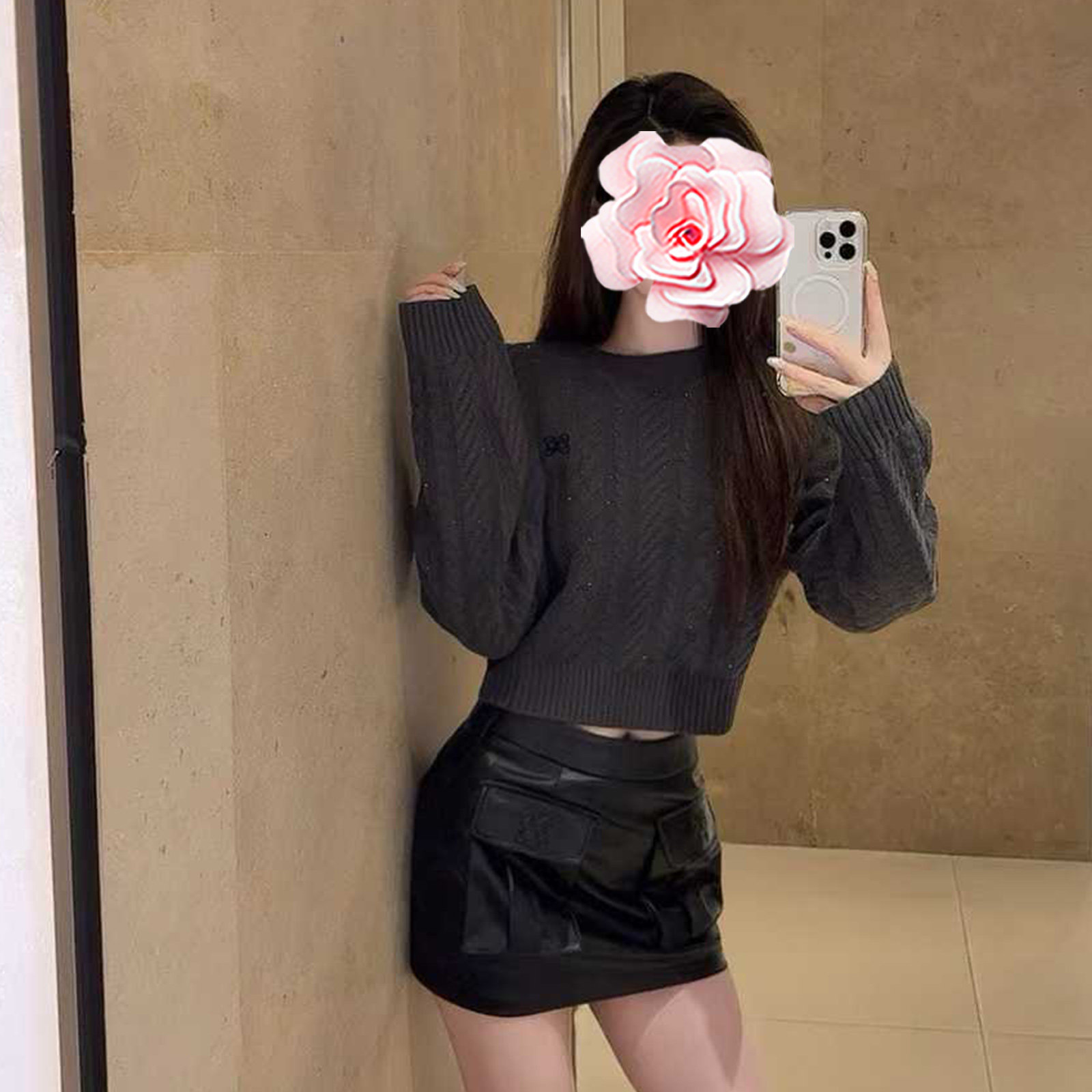 不退不换 原439 特惠299 26新款 猎装口袋 高腰包臀仿皮短半身裙,女装/女士精品,半身裙,淘宝优惠券,粉丝福利购,淘宝优惠卷