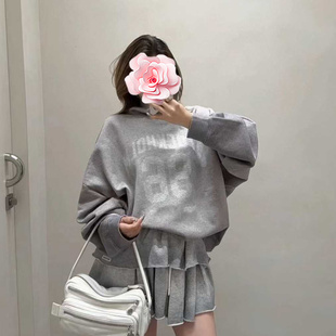 原409 渐变洗水 特惠249 斑驳字母 高领卫衣 25新款 不退不换