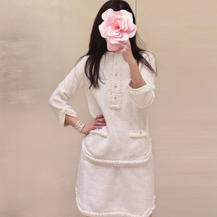 原709 立体波点撞色镶边针织衫 特惠439 香奶奶 25新款 不退不换