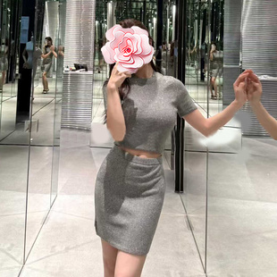 原439 羊毛针织衫 特惠279 bling烫钻短袖 半身裙 25新款 不退不换