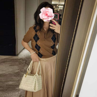 原439 POLO马球领羊毛针织衫 特惠229 复古菱格 24新款 不退不换