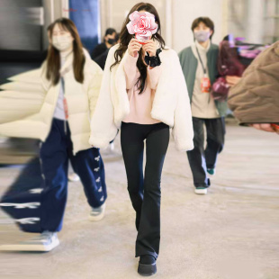 原369 高腰加绒微喇瑜伽裤 特惠199 易梦玲同款 26新款 不退不换