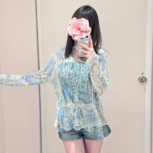 25新款 张元 英同款 不退不换 镂空棉线针织衫 特惠229 扎染 原409