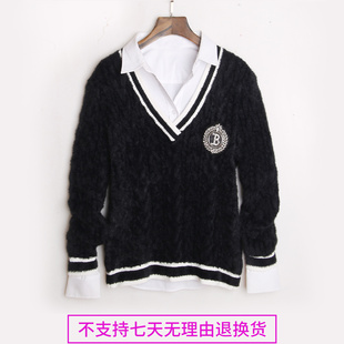 阿兰扭花针织衫 不退不换 重工水钻徽章 定织特殊纱线 特惠109