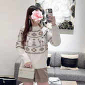 原649 圣诞款 特惠389 不退不换 25新款 香奶奶 小麋鹿羊毛针织衫