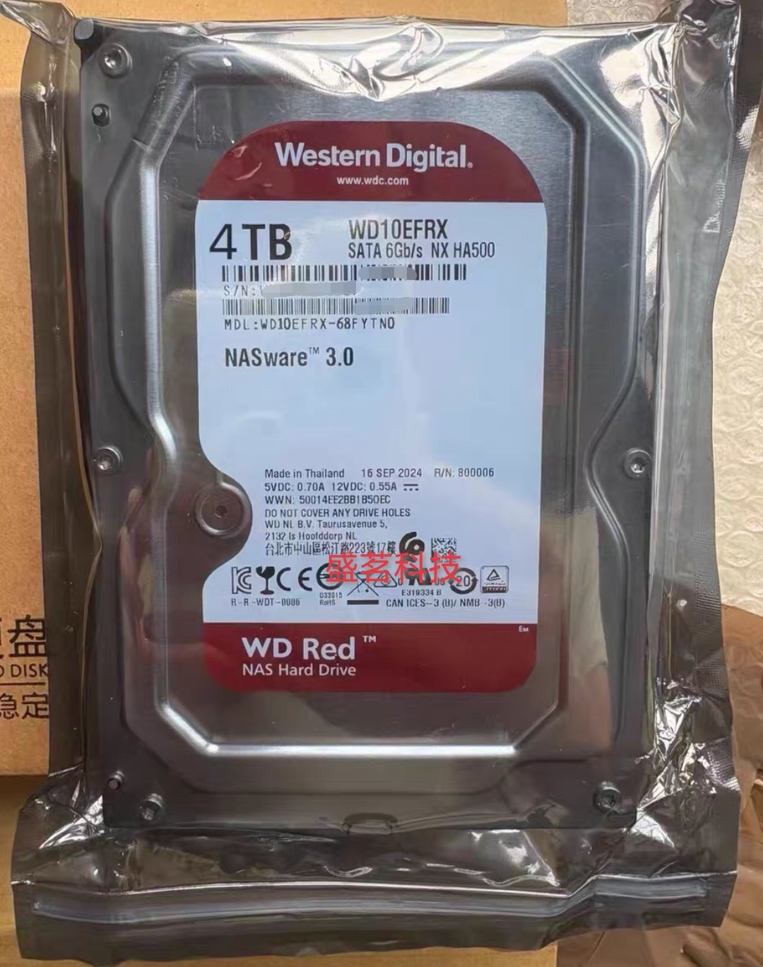 西部数据 WD10EFRX存储NAS 服务器阵列 西数1TB红盘Plus SATA接口图片