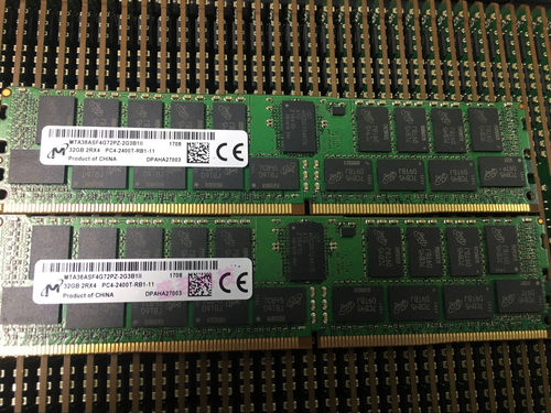 镁光 MTA36ASF4G72PZ-2G3B1II 32G 2RX4 PC4-2400T DDR4 REG 内存