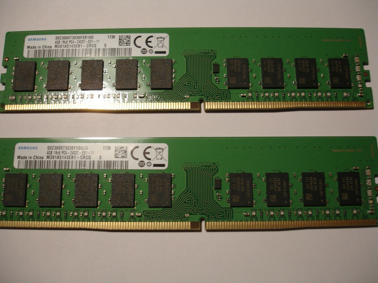 三星 M391A5143EB1-CRC 服务器内存4G 1RX8 DDR4 PC4-2400T 纯ECC