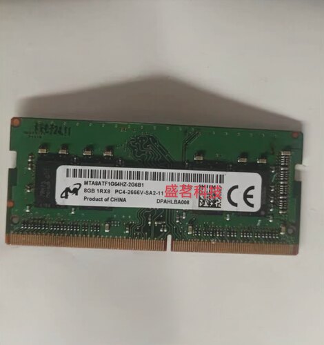 8G 1RX8 PC4-2400T-SA1-11 MT镁光MTA8ATF1G64HZ-2G3B1笔记本内存
