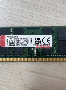 Kingston金士顿 KVR32S22D8/16-SP 16G DDR4 3200 1.2V笔记本内存