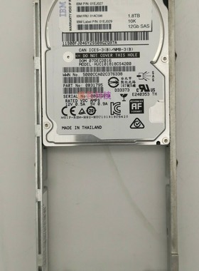 IBM 01AC598 01EJ027 01CX553 1.8T 10K 2.5寸 SAS V5000 G2 硬盘