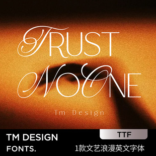 1个艺术文艺英文字体浪漫花体英文字体ai 饰英文字体包 ps装